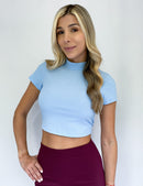 Blusa Manga Corta Escote Espalda