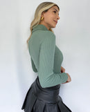 Blusa Manga Larga Cuello Tortufga Rib