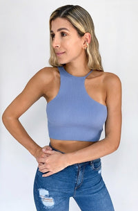Blusa Manga Sisa Acanalada
