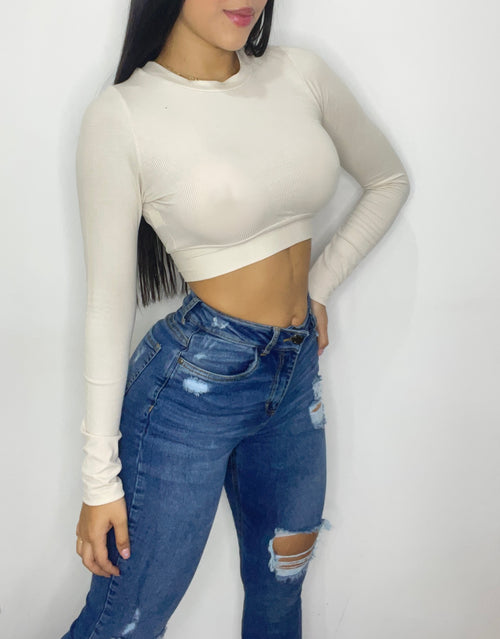 Blusa Manga Larga Cruzada Espalda