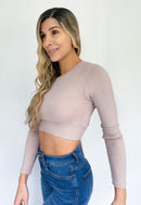 Blusa Manga Larga Cruzada Espalda