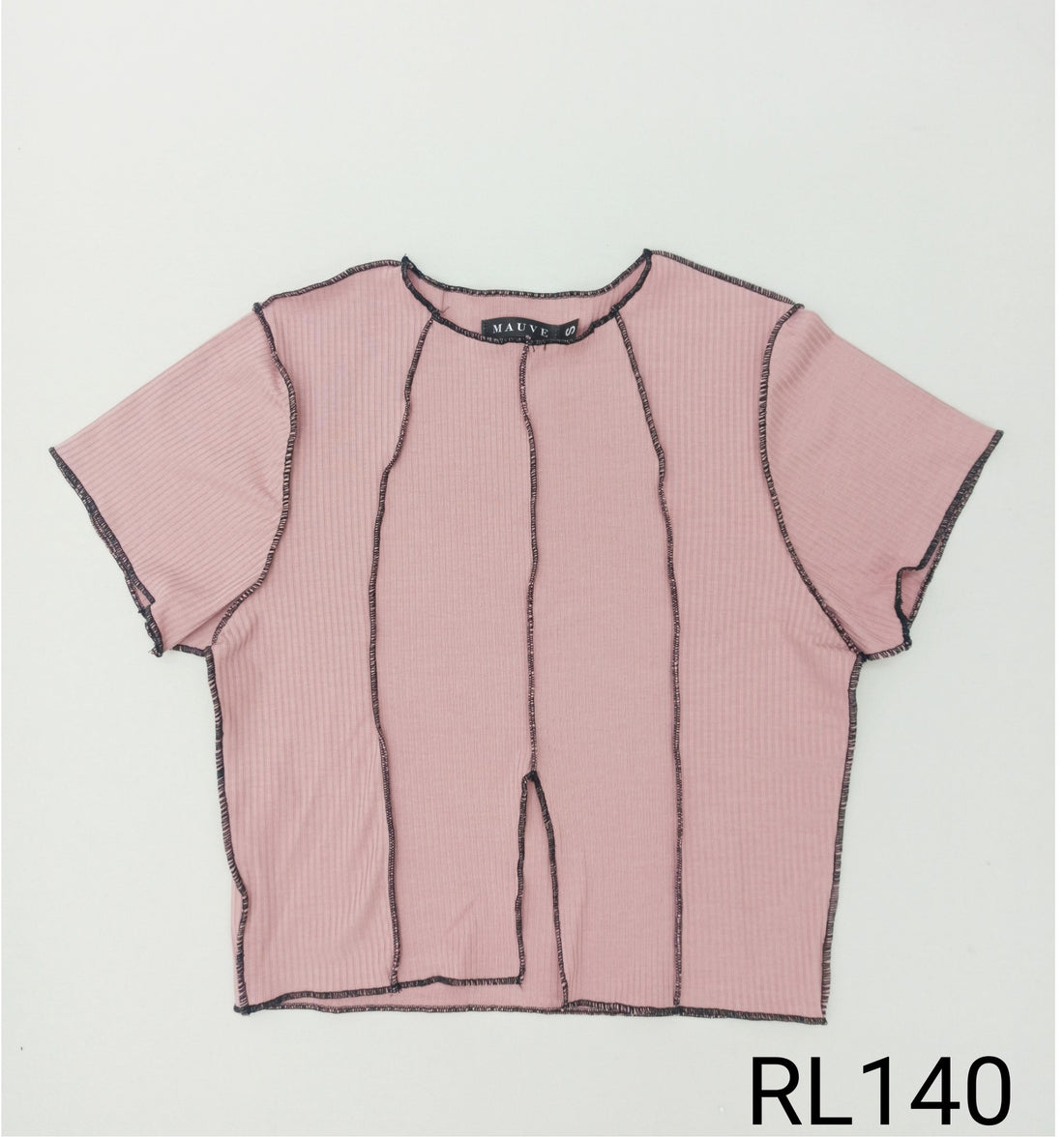 Blusa Manga Corta Rib Fileteada