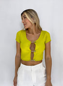 Blusa Manga Corta Prendedor Gancho En Bu