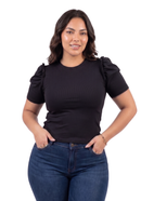 Blusa Manga Bombacha Zurcido Rib Plus