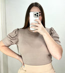 Blusa Manga Bombacha Zurcido Rib Plus