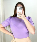 Blusa Manga Bombacha Zurcido Rib Plus