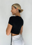 Blusa Cuello Redondo Recogida A Los Lado