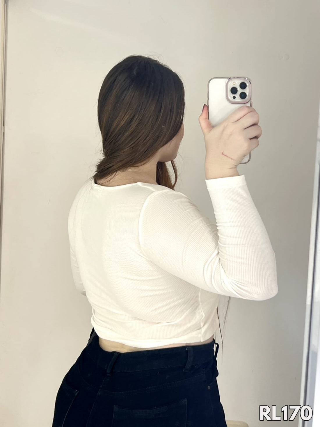 Blusa Manga Larga Escote Cuadrado Plus