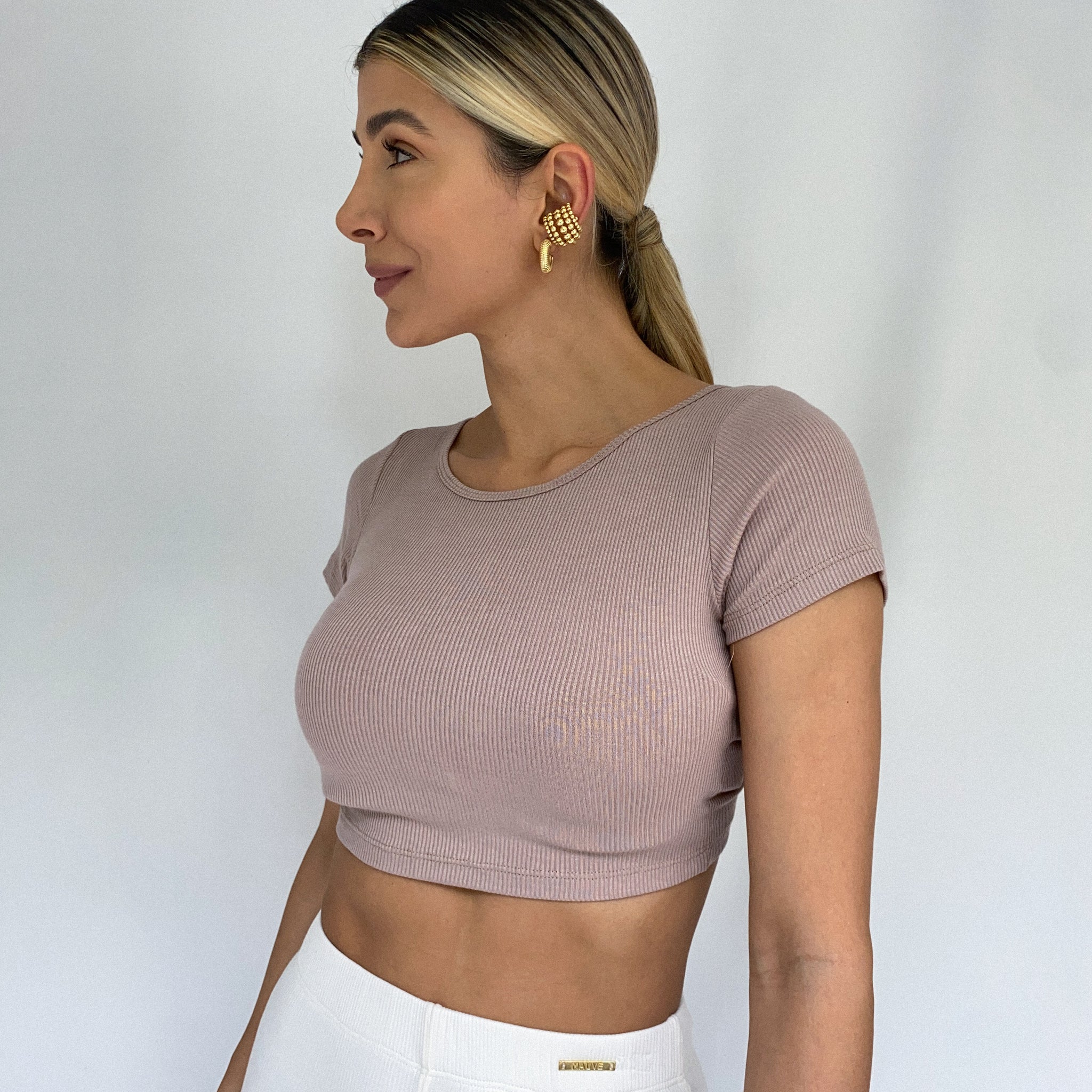 Blusa Manga Corta Escote Espalda Cruzado
