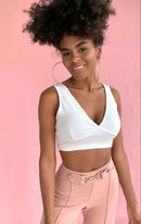 Blusa Corta Copas Tira De Amarrar