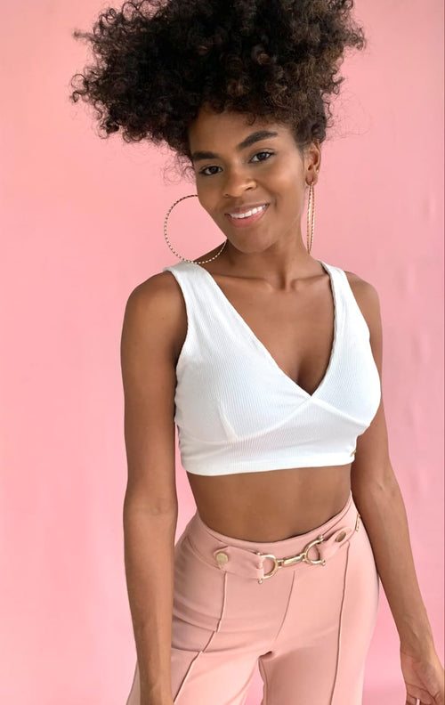 Blusa Corta Copas Tira De Amarrar