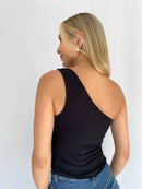 Blusa Asimetica Costado Runche Amarrar