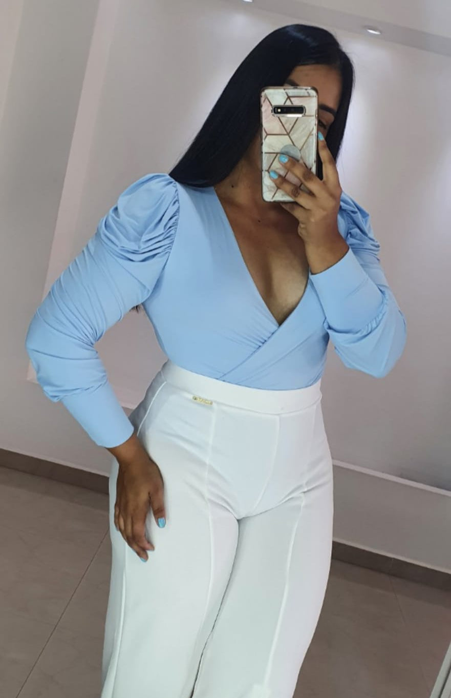 Body Manga Larga Bombacho Cruzado Plus