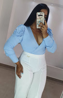 Body Manga Larga Bombacho Cruzado Plus