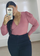 Body Manga Larga Bombacho Cruzado Plus