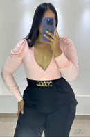 Body Manga Larga Bombacho Cruzado Plus