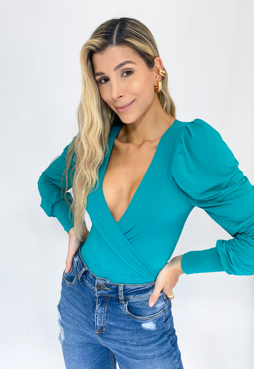 Body Manga Larga Bombacho Cruzado