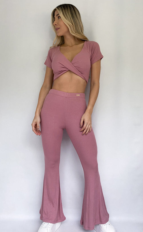 Pantalon Bota Ancha Rib