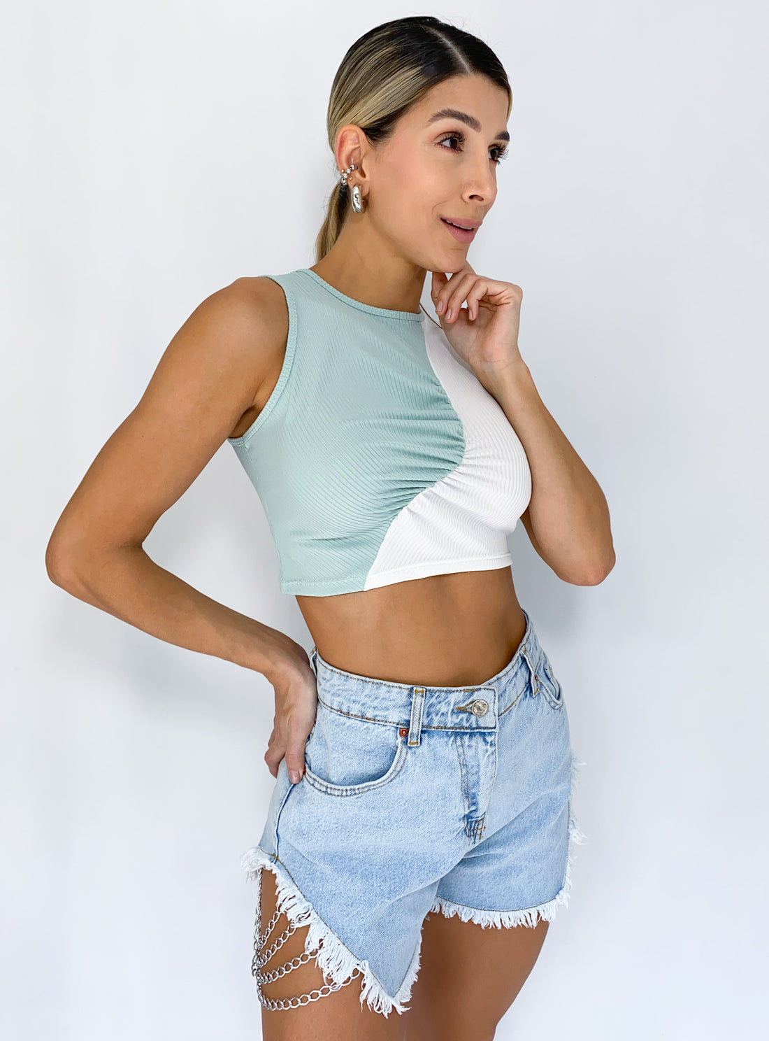 Blusa Manga Sisa Combinada Zucida