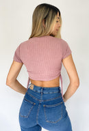 Blusa Manga Corta Runche Lados