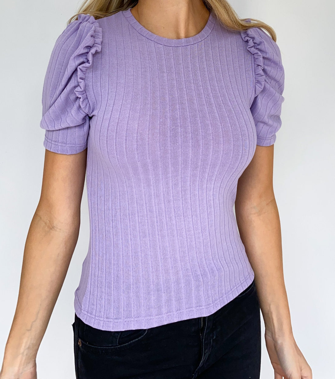 Blusa Manga Corta Rib Bolero Corto Plus