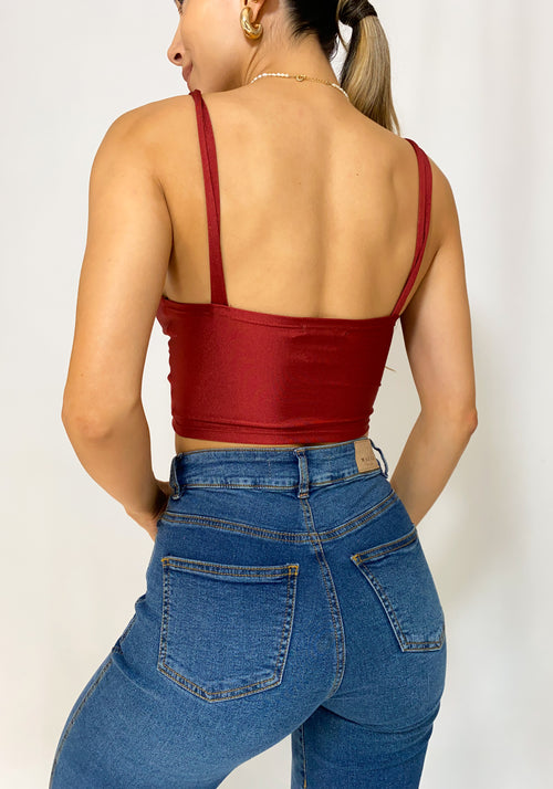 Crop Top Tiras Nudo Adelante S/F