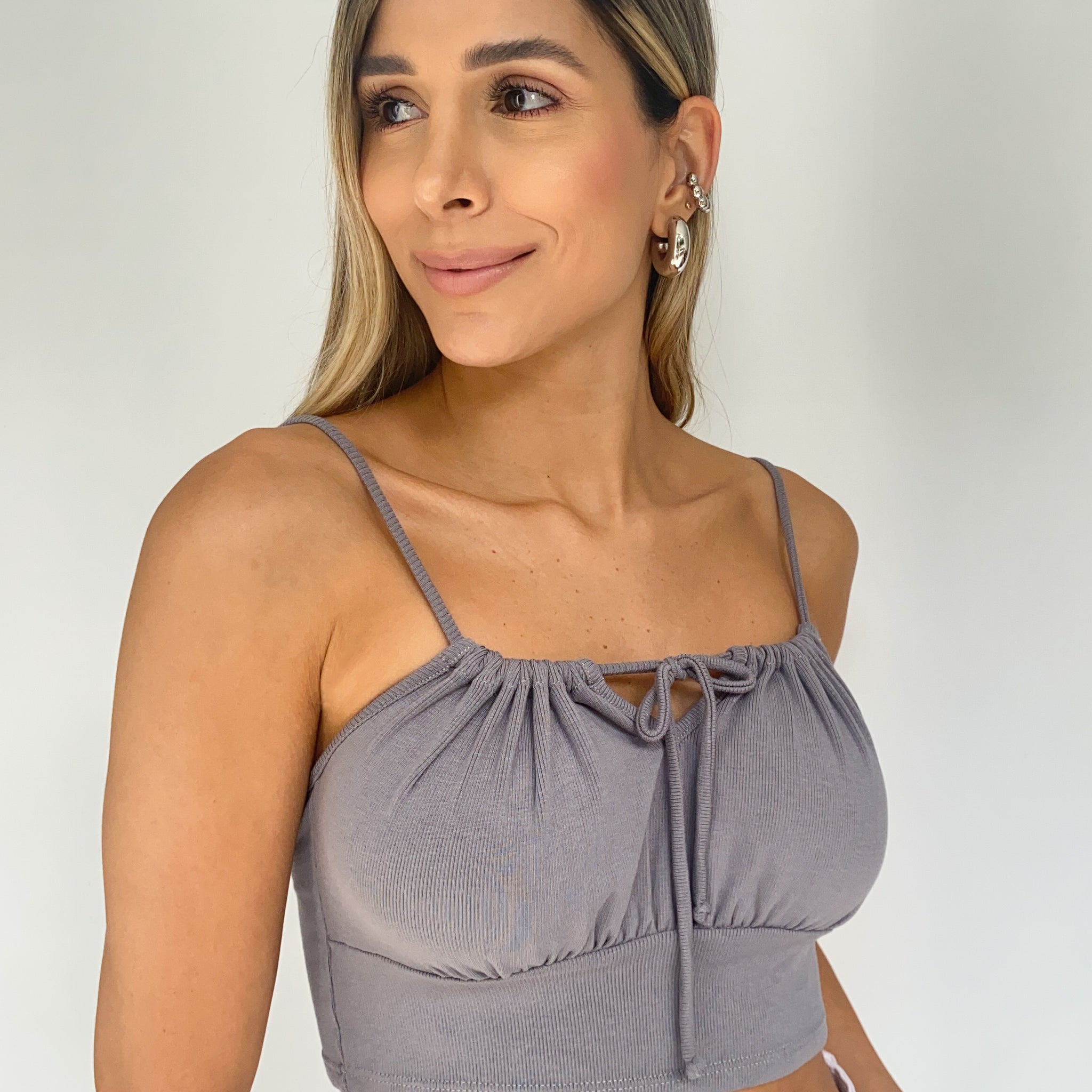 Blusa De Tiras Busto Zurcido