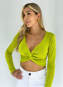 Blusa Manga Larga Nudo Delantero