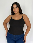 Blusa Tiras Resorte Embonada Plus