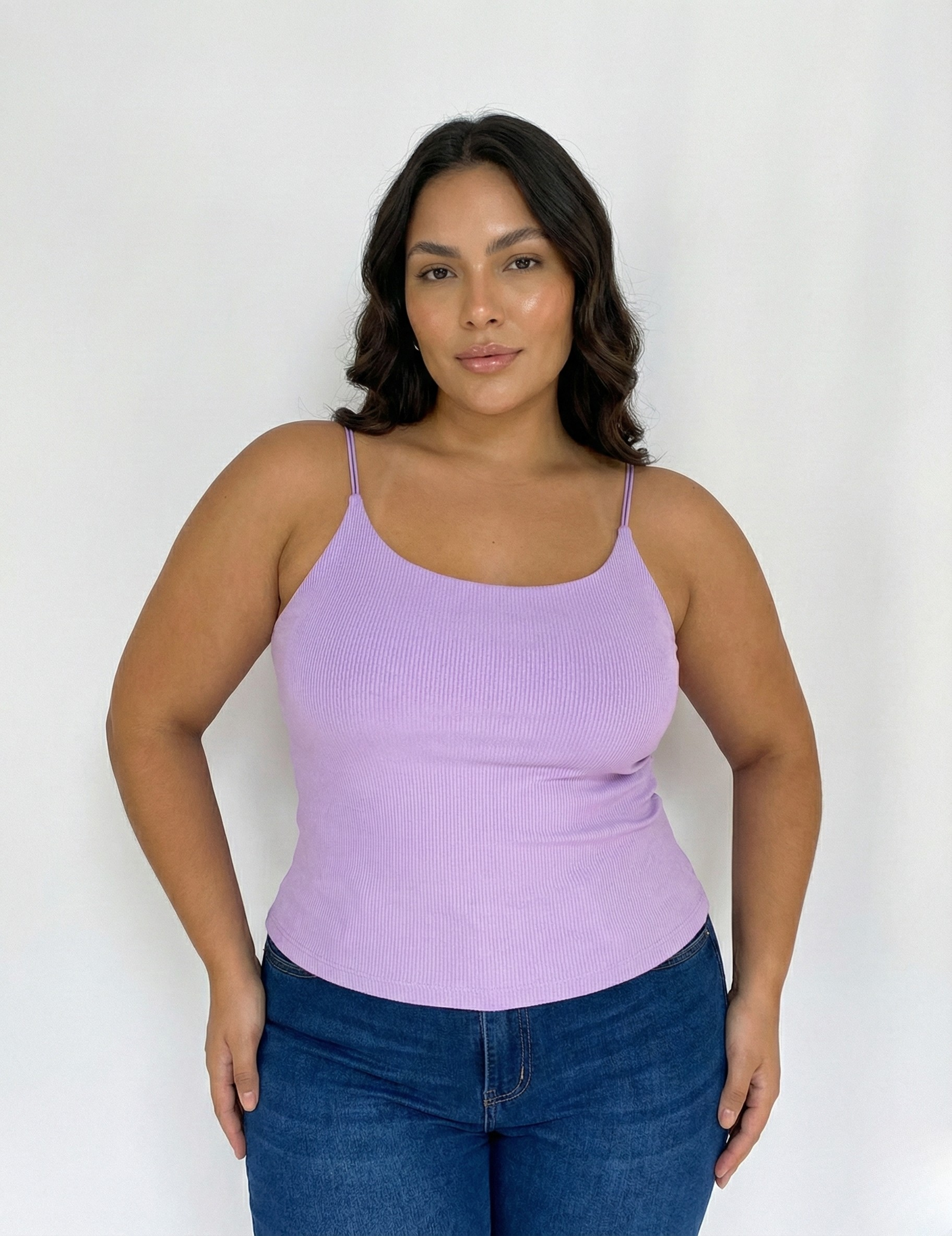 Blusa Tiras Resorte Embonada Plus