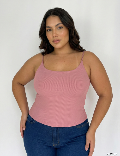 Blusa Tiras Resorte Embonada