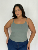 Blusa Tiras Resorte Embonada Plus