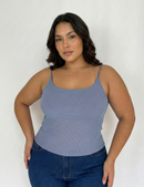 Blusa Tiras Resorte Embonada Plus