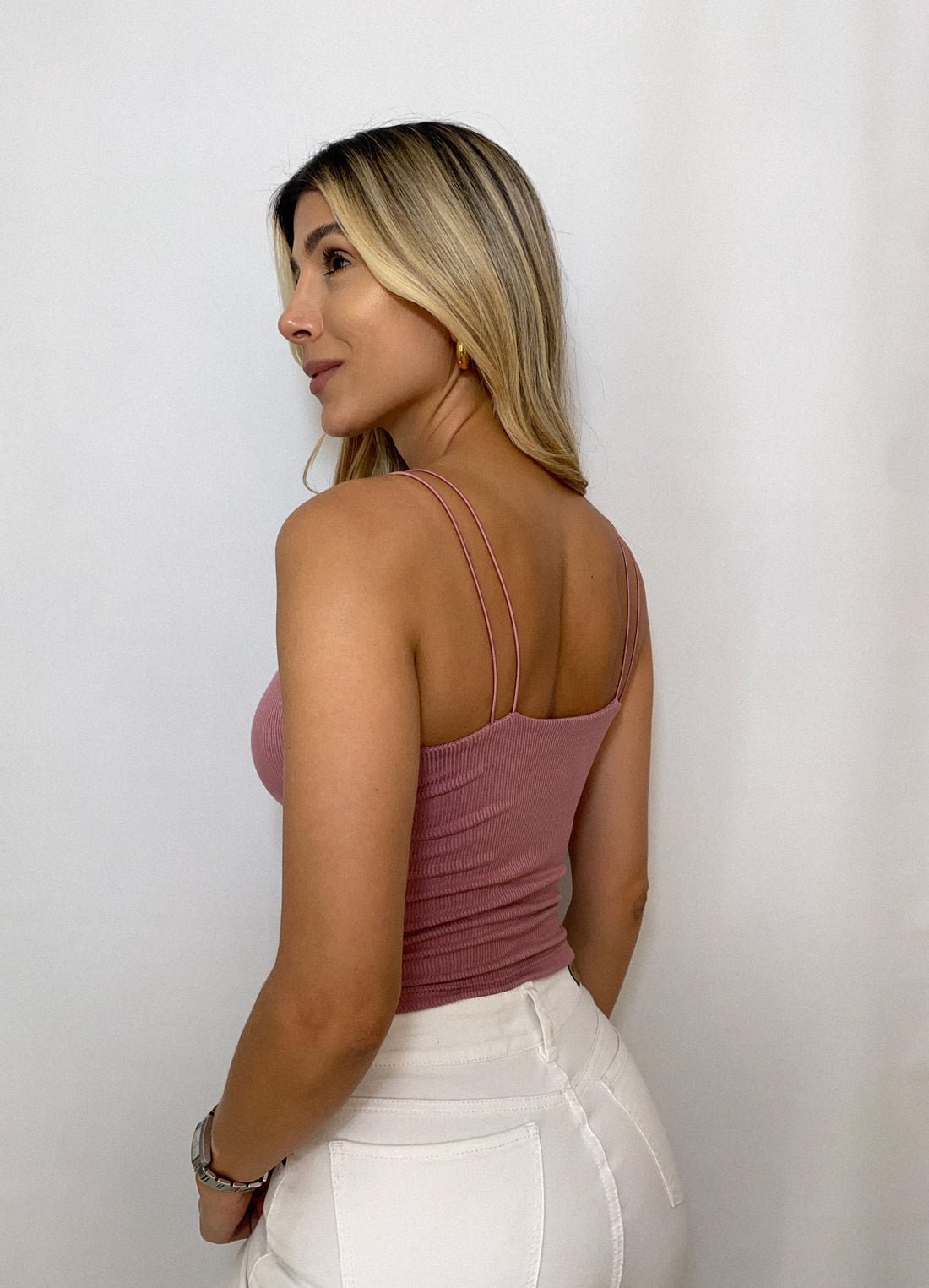 Blusa Tiras Resorte Embonada