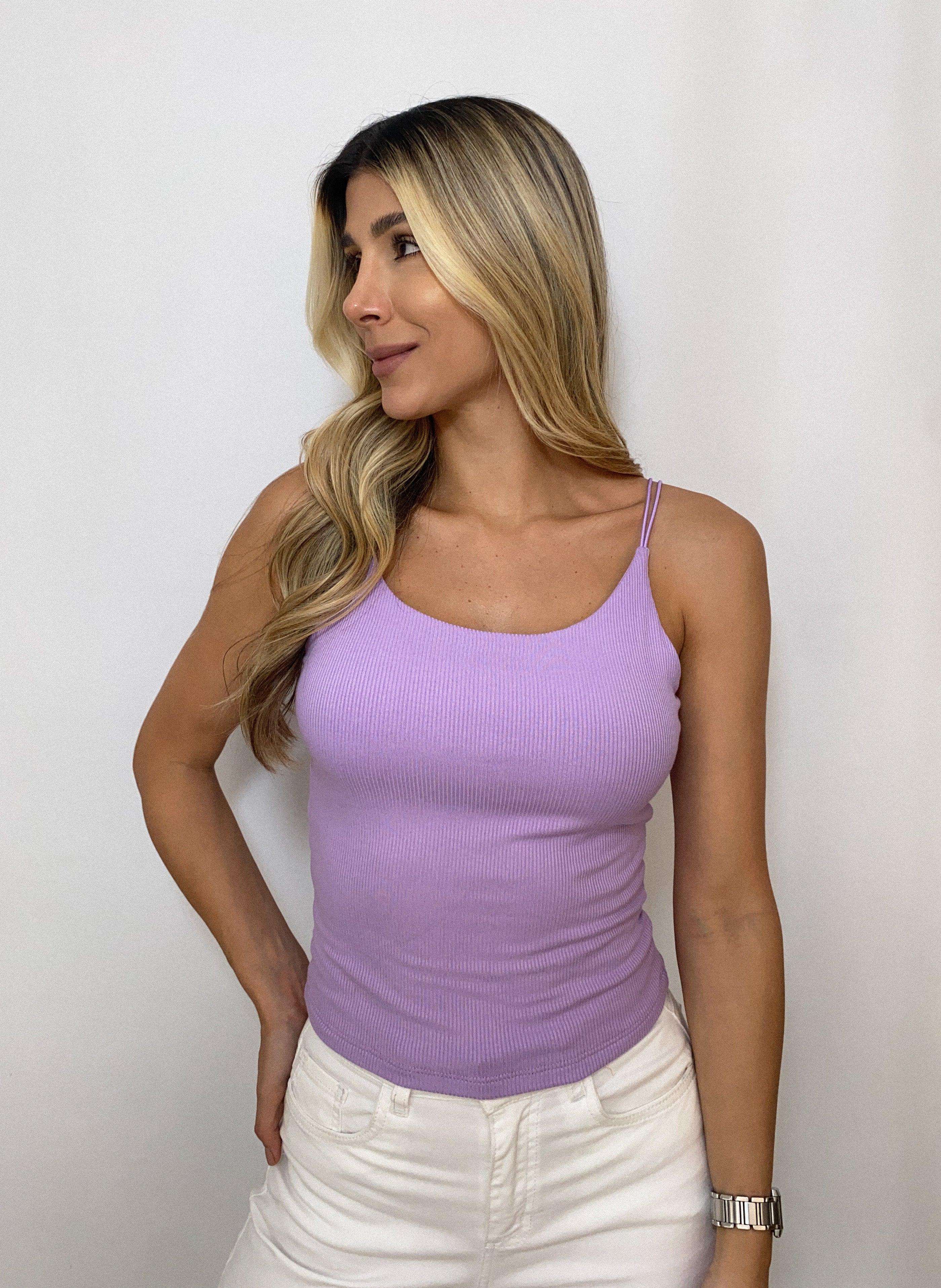 Blusa Tiras Resorte Embonada