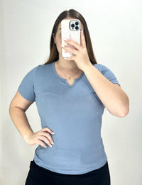 Blusa Manga Corta Rib