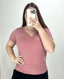 Blusa Manga Corta Rib