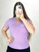 Blusa Manga Corta Rib