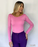 Body Manga Larga Cruzado En Espalda