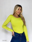 Body Manga Larga Cruzado En Espalda