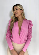 Body Manga Larga Resorte Escote