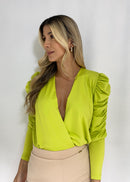 Body Manga Larga Resorte Escote