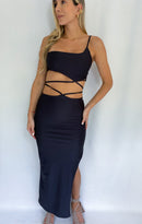 Conjunto Croptop Tiras Falda Abertura