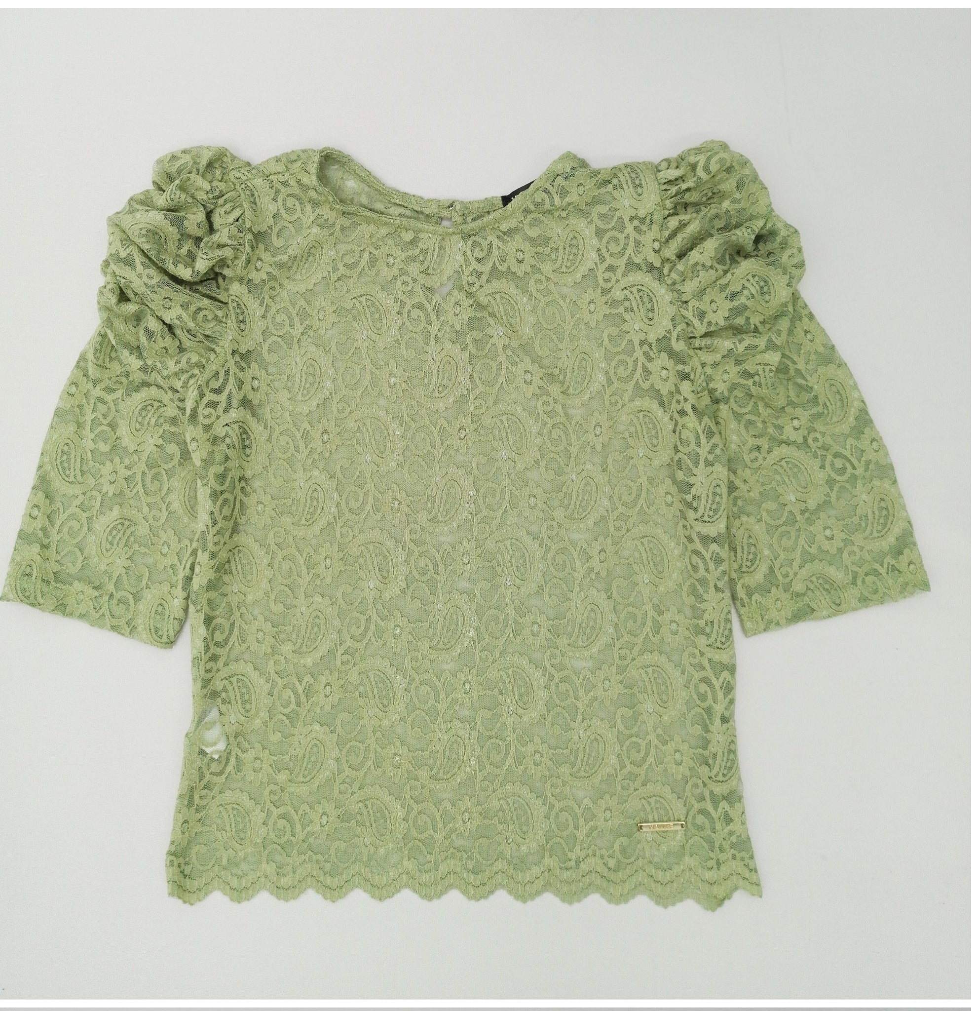 Blusa Blonda Manga Corta Resorte Bombach