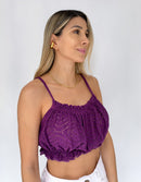 Blusa Tiras Hoja Rota Resorte