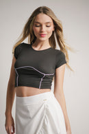 Blusa Manga Corta Vivo Blanco