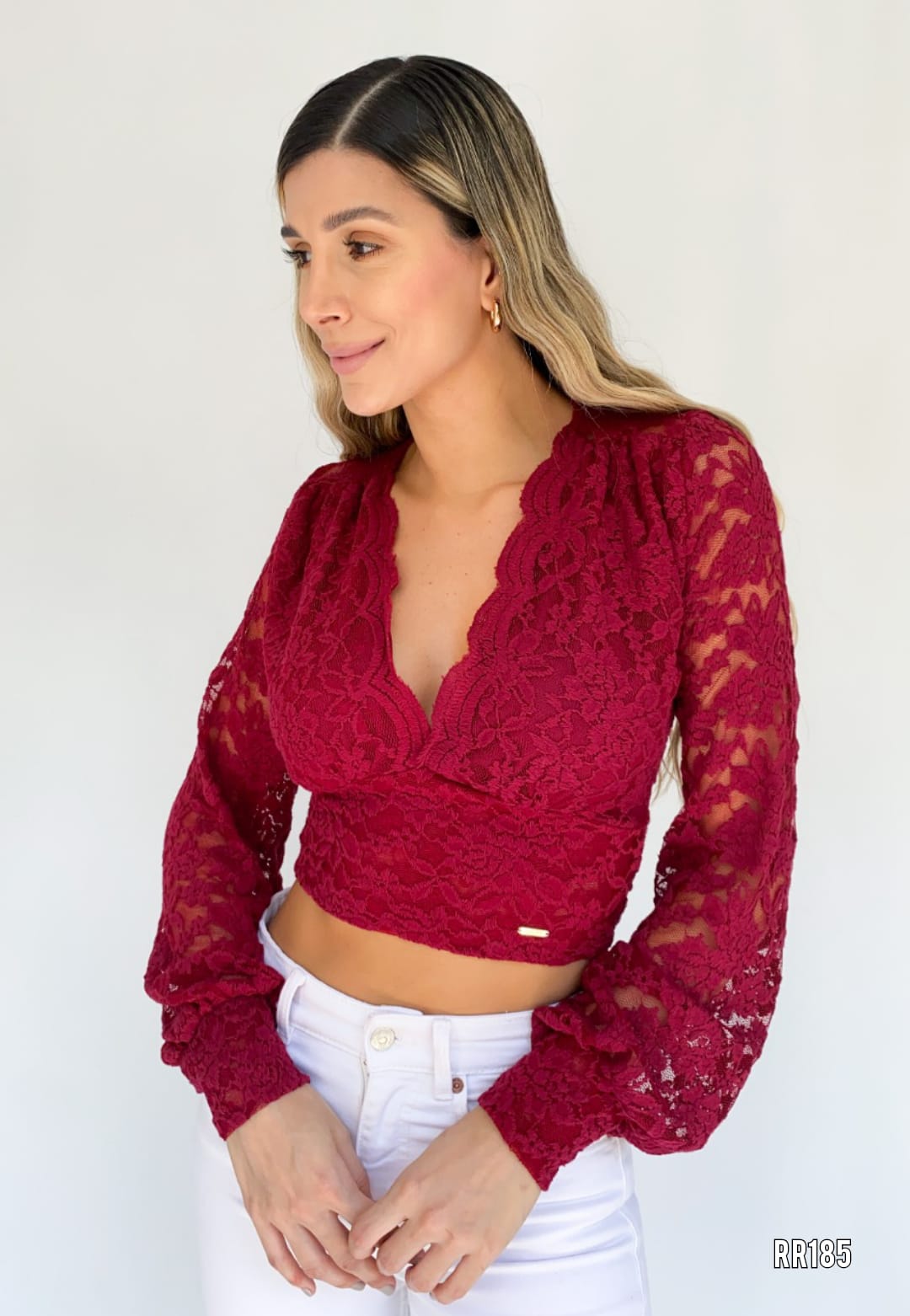 Blusa Blonda Manga Larga