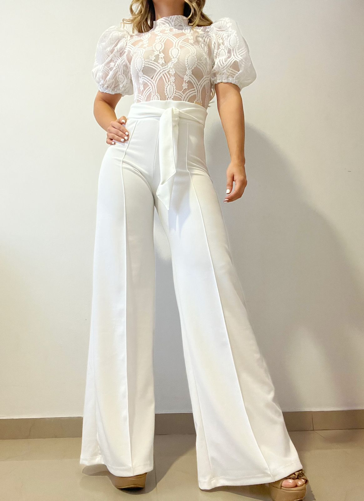 Enterizo Manga Bombacha Cuello Alto