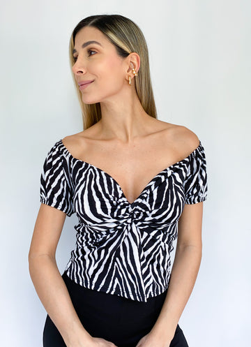 Blusa Estamapada Cebra
