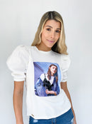 Blusa Manga Corta Aplique